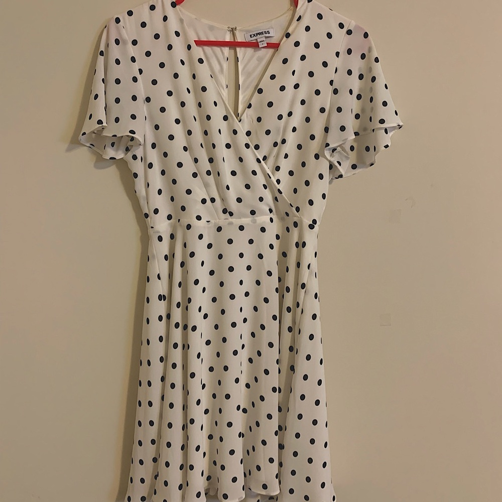 EXPRESS Polka Dot Midi Dress